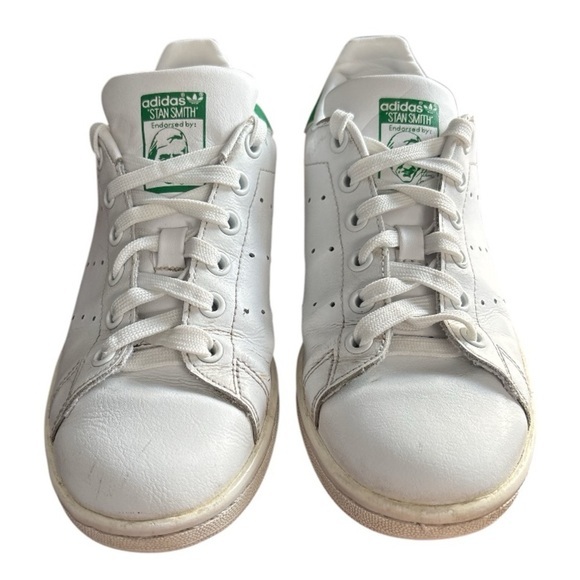 Adidas Original Endorsed by Stan Smith White Green Low Top Sneakers Size 4 - Picture 2 of 9